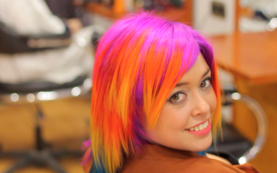 Como hacer una cabello ArcoIris – How to do Rainbow hair Step by Step