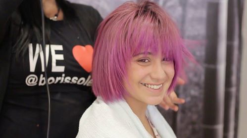 Como teñir un pelo rosa con terminacion violeta