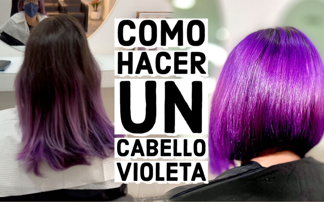 Como hacer un cabello violeta con raiz oscura